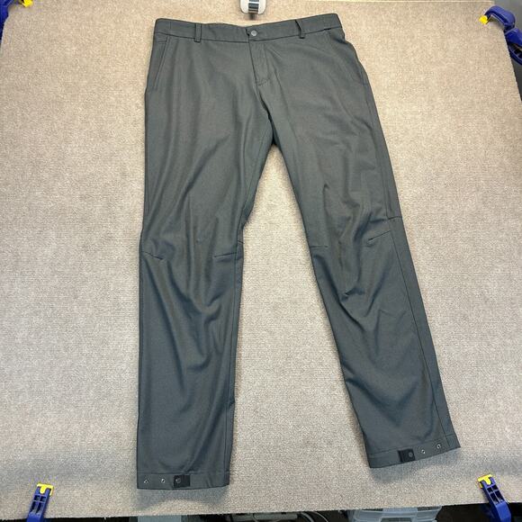 Nike Golf Weatherized Pants Men's 35s32 Modern Fit Dark Gray Ankle Cuff Snaps - Picture 1 of 15